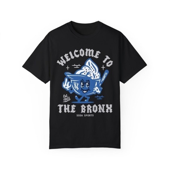 New York Yankees Soft Serve Black Unisex Tshirt - Picture 1 of 4